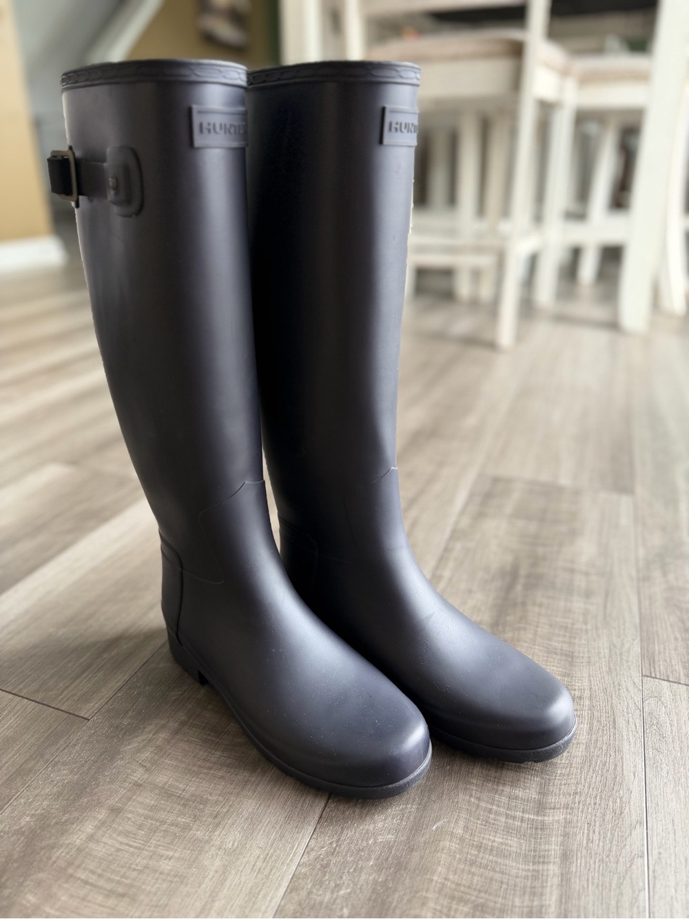 Hunter Women’s Original Tall Rain Boots Matte Navy Blue Size US 6 Waterproof